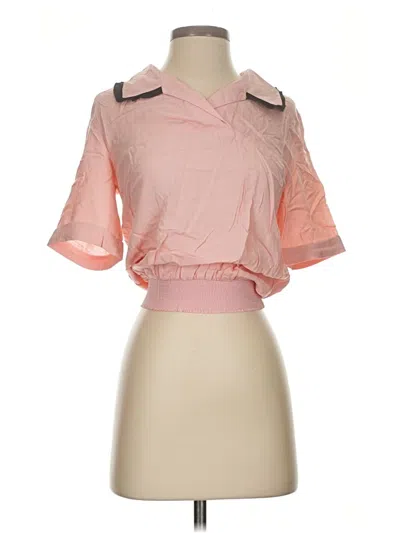 Alice's Pig Short Sleeve Blouse In Pink