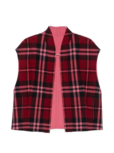 Alicia Audrey Regine Check Sleeveless Reversible Gilet In Multi