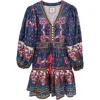 Alicia Bell Clover Cotton & Silk Voile Cover-up Minidress In Purple