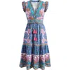 Alicia Bell Cotton & Silk Cover-up Maxi Dress In Purple