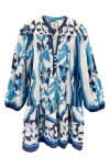 Alicia Bell Elle Long Sleeve Cotton & Silk Minidress
