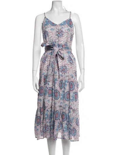 Pre-owned Alicia Bell Floral Print Midi Length Dress W/ Tags In Multicolor