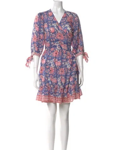 Pre-owned Alicia Bell Floral Print Mini Dress In Pink