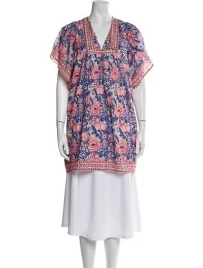 Pre-owned Alicia Bell Floral Print Mini Dress In Pink