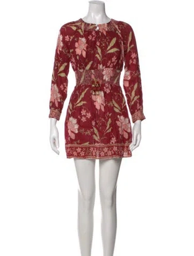 Pre-owned Alicia Bell Floral Print Mini Dress In Pink