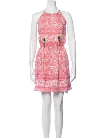 Pre-owned Alicia Bell Floral Print Mini Dress In Pink