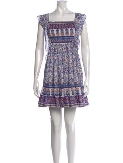 Pre-owned Alicia Bell Floral Print Mini Dress W/ Tags In Neutrals