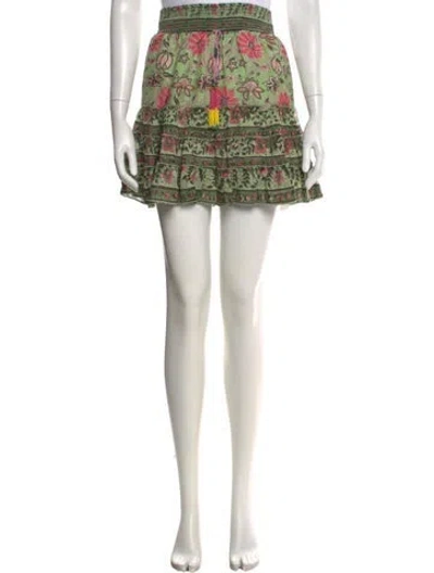 Pre-owned Alicia Bell Floral Print Mini Skirt W/ Tags In Multicolor