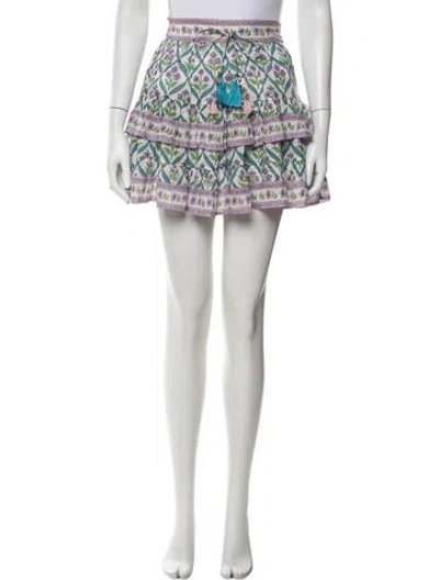 Pre-owned Alicia Bell Floral Print Mini Skirt W/ Tags In Pink