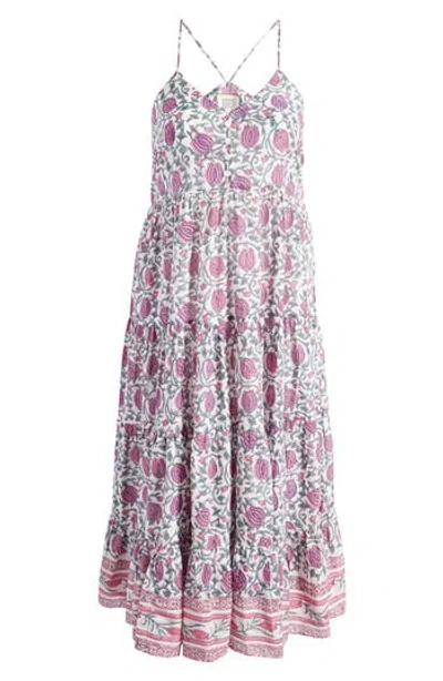 Alicia Bell Hope Cotton Cover-up Maxi Dress In Purple