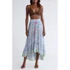 Alicia Bell Margo Cotton & Silk Cover-up High-low Skirt In Gray