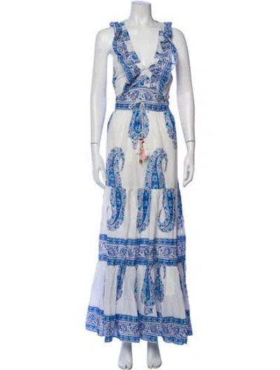 Pre-owned Alicia Bell Paisley Print Long Dress In Multi