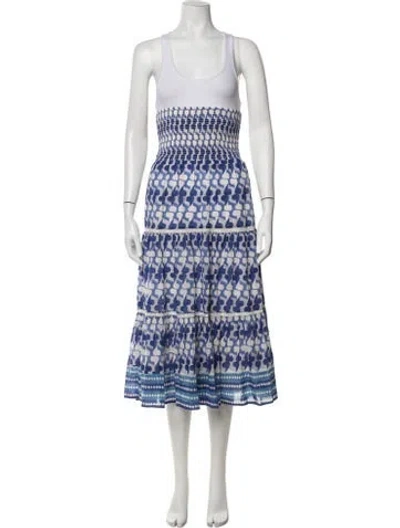 Pre-owned Alicia Bell Patterned Midi Length Skirt In Blue