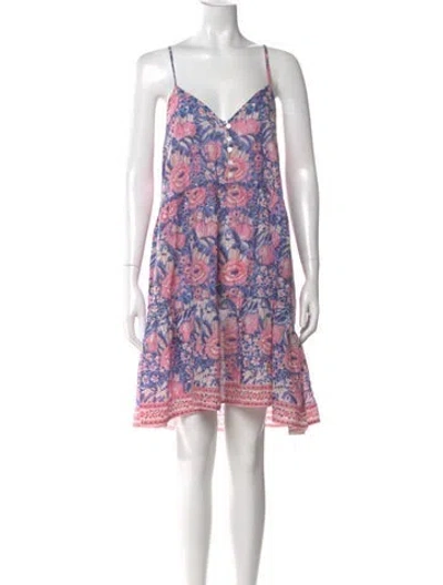 Pre-owned Alicia Bell Printed Knee-length Dress In Blue