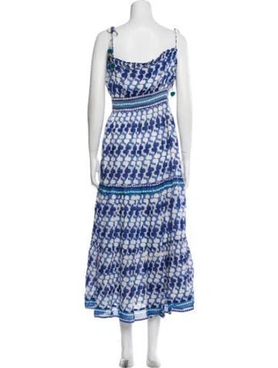 Pre-owned Alicia Bell Printed Long Dress W/ Tags In Blue