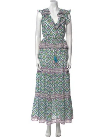 Pre-owned Alicia Bell Printed Long Dress W/ Tags In Multi