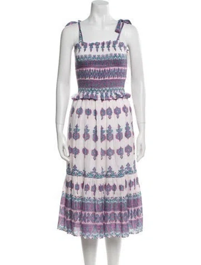 Pre-owned Alicia Bell Printed Midi Length Dress W/ Tags In Pink
