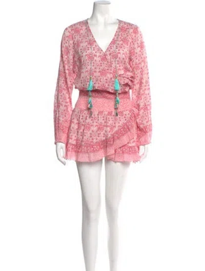 Pre-owned Alicia Bell Printed Mini Dress In Pink