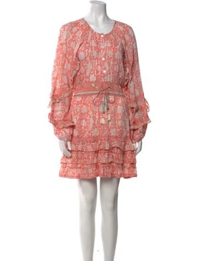 Pre-owned Alicia Bell Printed Mini Dress In Pink
