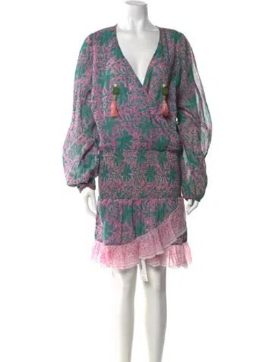 Pre-owned Alicia Bell Printed Mini Dress In Pink