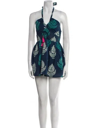 Pre-owned Alicia Bell Printed Mini Dress W/ Tags In Blue