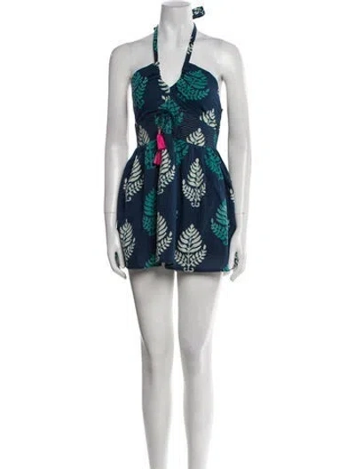 Pre-owned Alicia Bell Printed Mini Dress W/ Tags In Blue