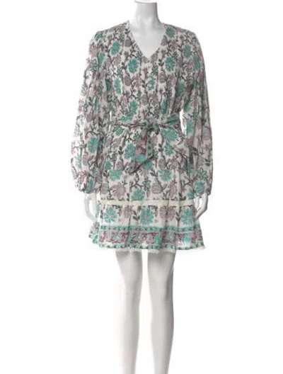 Pre-owned Alicia Bell Printed Mini Dress W/ Tags In Green