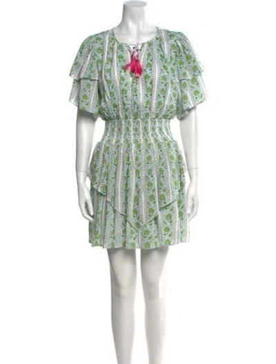 Pre-owned Alicia Bell Printed Mini Dress W/ Tags In Green