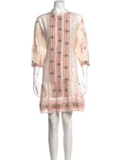 Pre-owned Alicia Bell Printed Mini Dress W/ Tags In Pink