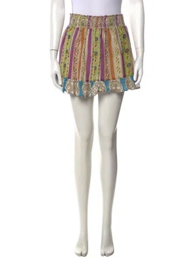 Pre-owned Alicia Bell Printed Mini Skirt In Multicolor