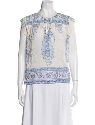 Pre-owned Alicia Bell Printed Sleeveless Blouse In Multi
