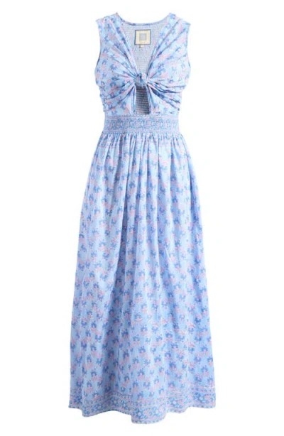 Alicia Bell Willow Cutout Sleeveless Cover-up Maxi Dress In Light/pastel Blue