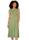 Alie Street London Luna Boat Neck Sleeveless Midi Dress In Green
