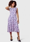 Alie Street London Luna Boat Neck Sleeveless Midi Dress In Purple