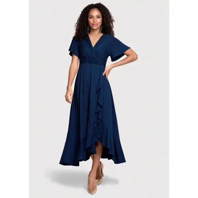 Alie Street London Waterfall Dress In Blue