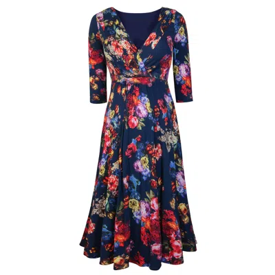 Alie Street London Women's Annie Dress In Midnight Garden Floral In Multi