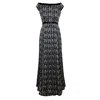 Alie Street London Women's Black / Neutrals Margo Off The Shoulder Gown In Monochrome Flourish In Black