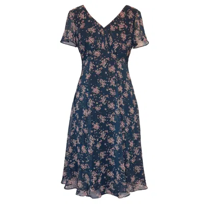 Alie Street London Women's Blue Miranda Dress In Ditsy Navy Floral