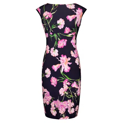 Alie Street London Pippa Shift Midi Dress In Black