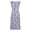Alie Street London Women's Blue / White Luna Midi Dress In Indigo Ink Blue In Blue/white