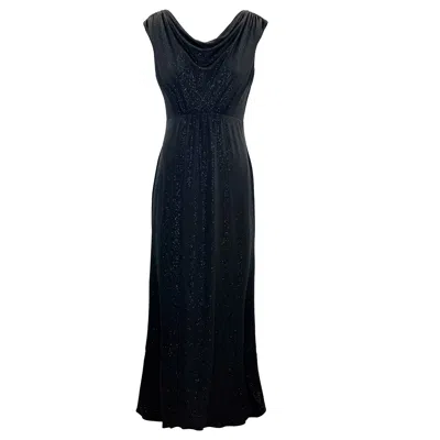 Alie Street London Women's Cruise Cowl Neck Maxi Dress In Glitter Black