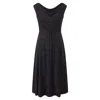 Alie Street London Women's Darcie Cowl Neck Dress In Glitter Black In Black