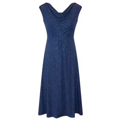 Alie Street London Women's Darcie Cowl Neck In Glitter Blue