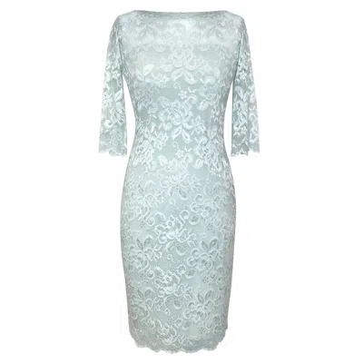 Alie Street London Women's Lila Lace Dress In Mint Silver Green