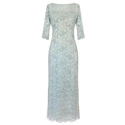 Alie Street London Women's Lila Lace Gown In Mint Silver Green