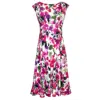 Alie Street London Women's Luna Midi Dress In Fuchsia Florals In Pink