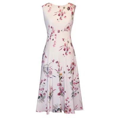 Alie Street London Women's Luna Midi Dress With Pockets In Petal Pink Floral