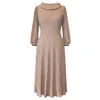 Alie Street London Women's Neutrals Meredith Turtle Neck Dress In Sparkle Chocolate In Brown