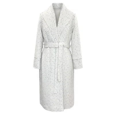 Alie Street London Women's Neutrals Sabrina Coat In Ivory Bouclé In White