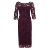 Alie Street London Women's Pink / Purple Lila Lace Dress In Claret In Pink/purple
